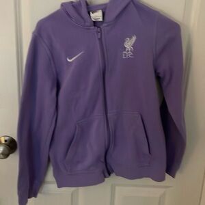 Nike Liverpool Zip-Up Hooded Purple Lavender Sweatshirt